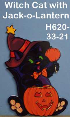 H620Witch Cat and Pumpkin